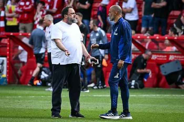 Nottingham Forest owner storms on to pitch to let Nuno have it over Champions League slip up as Carragher tells him straight