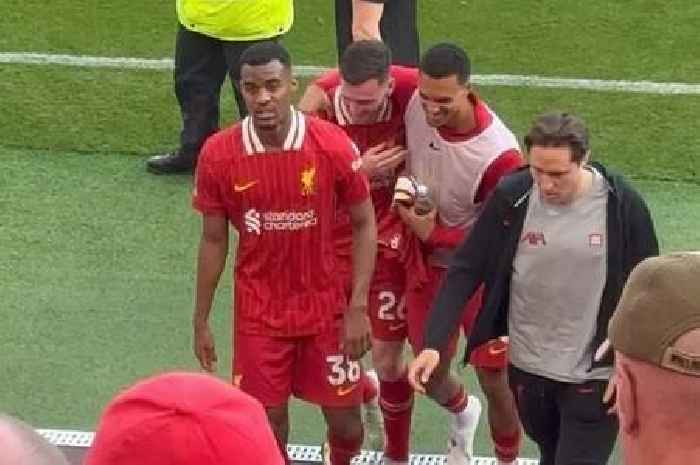 Liverpool fans think they know what Trent Alexander-Arnold was told by team-mate