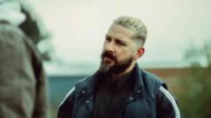 Shia LaBeouf drama crew mark Barry filming with tattoos