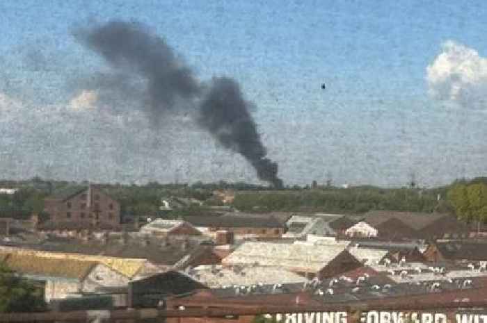 Thick black smoke seen for miles as firefighters tackle Birmingham blaze