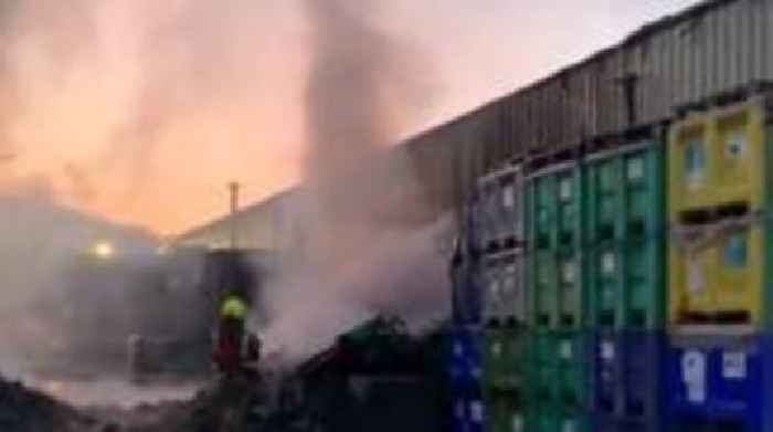 Fire crews tackle blaze at industrial park