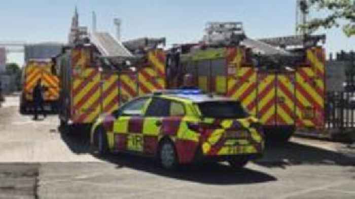 Fake plane crash training exercise is carried out