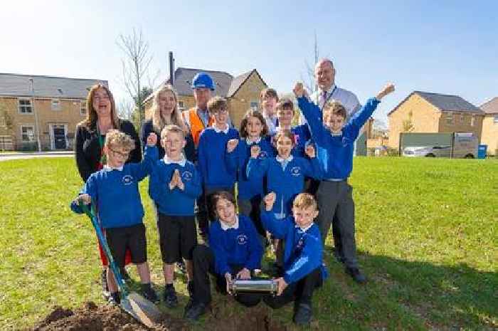 Semington pupils bury time capsule with housebuilder’s help for future class