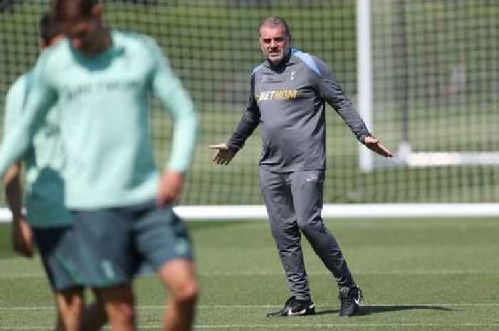 Lucas Bergvall spotted at Tottenham training ground as Ange Postecoglou shares joke with Bissouma