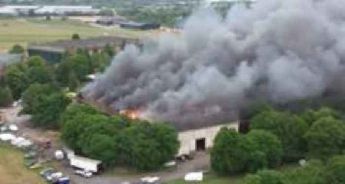 Fire at motor and aviation site 'under control'