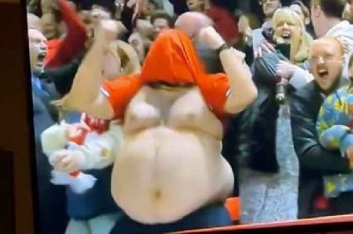 'Man-boobed' Charlton fan creates 'football heritage' after dramatic play-off goal