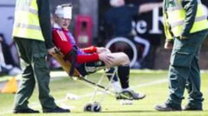 Aberdeen player left bloodied by object thrown by own fans
