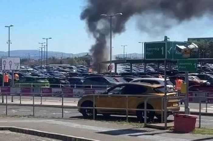 Firefighters tackle Edinburgh Airport blaze as smoke seen billowing from car park