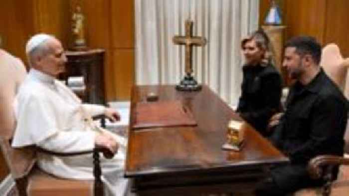 Pope meets Zelensky after inauguration Mass
