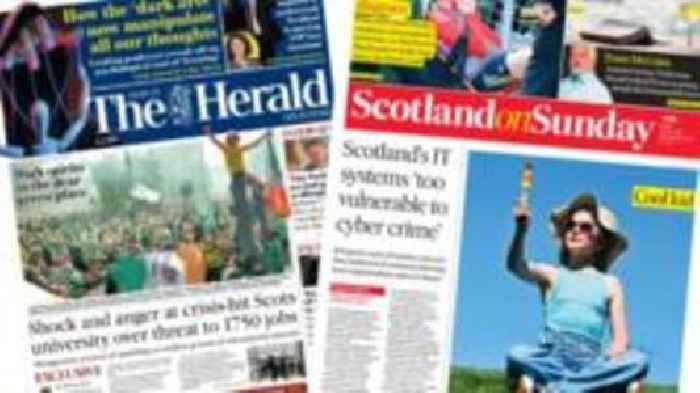 Scotland's papers: Cyber crime warning and university job fears