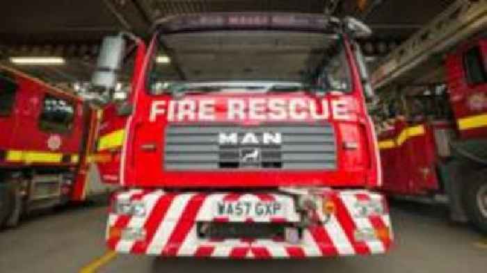 Firefighters tackle blaze in derelict building