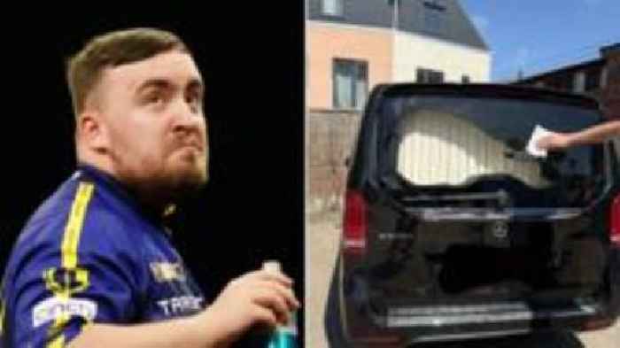 Luke Littler's car window smashed during match