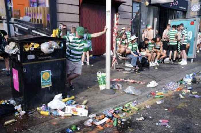 Celtic title party revellers blasted over chaos and destruction in Glasgow