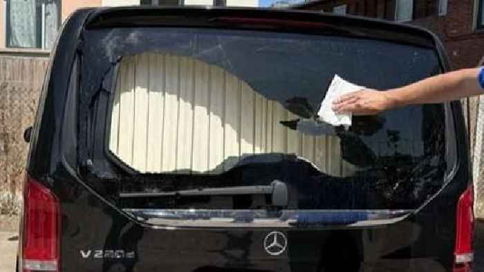 Vandals target Luke Littler's van during match