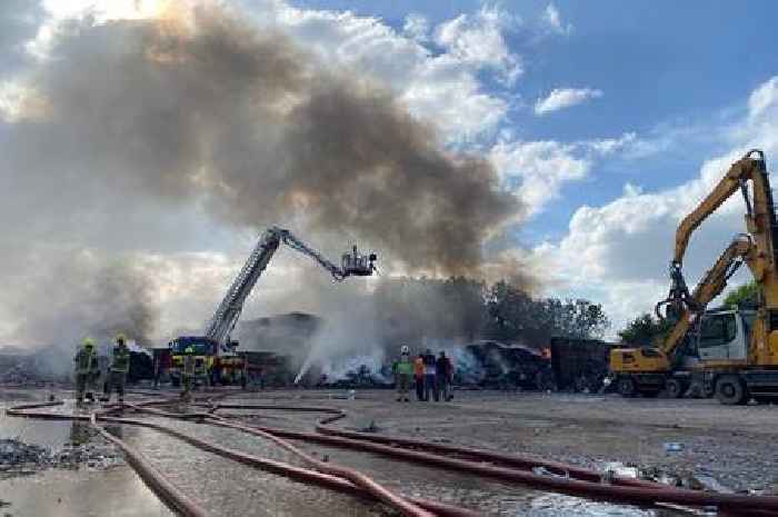 Investigation update issued over cause of Swadlincote recycling plant fire
