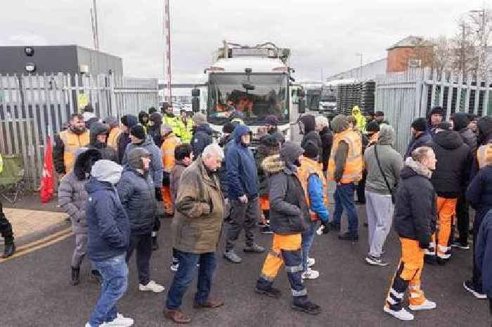 Birmingham bin strike pickets cripple collections as dustcarts stuck at depots