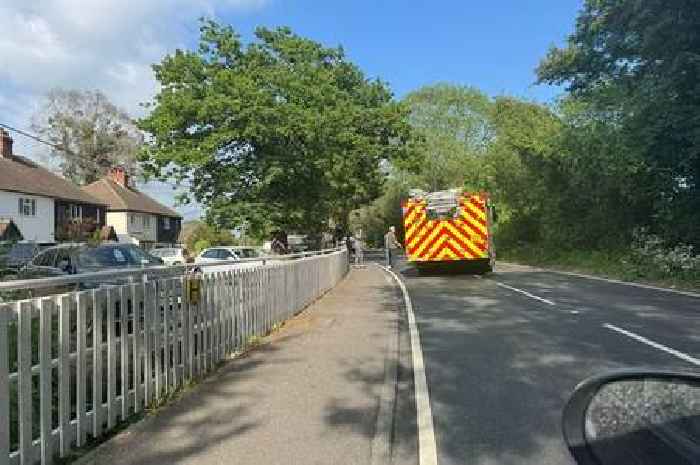 999 crews block off major Essex road as person trapped after crash in Abridge