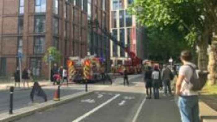 Tower block residents rescued after fire breaks out