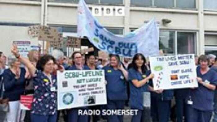 Hundreds protest closure of maternity unit