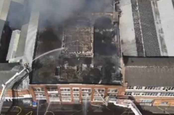 Fifty firefighters tackle Birmingham factory blaze that ripped through city centre building