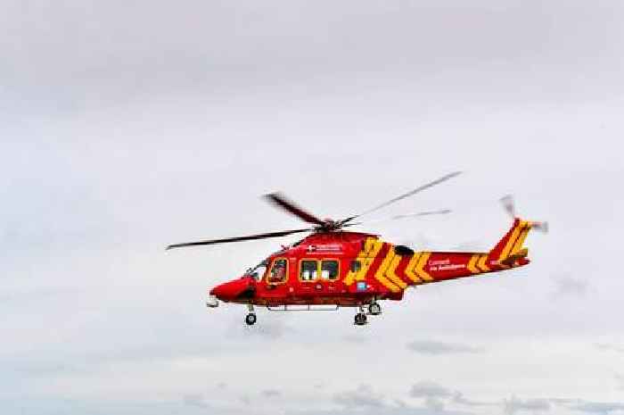 Live: Air ambulance lands at scene of motorbike crash