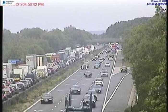 Live: All M5 traffic halted as vehicle fire breaks out on motorway near Gloucester