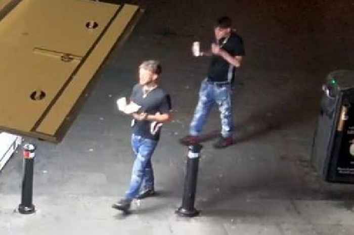 Two men in skinny jeans sought after police car is damaged in Bath
