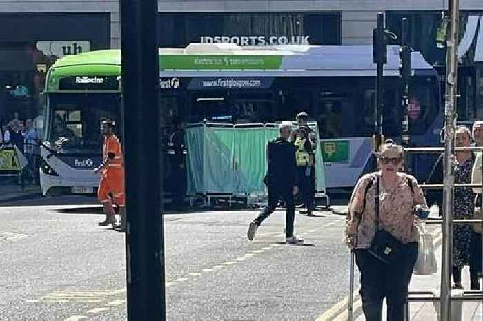 Pedestrian hit by bus as Glasgow city centre street locked down