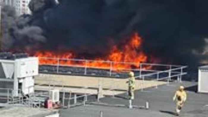Maternity hospital evacuated after large fire