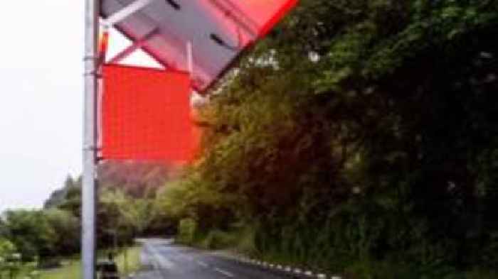 Early morning test of TT electronic flag system