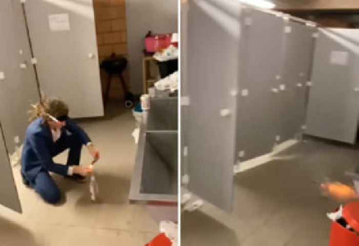 Man Lighting Bathroom Bottle Rocket Accidentally Gets Hunted By It