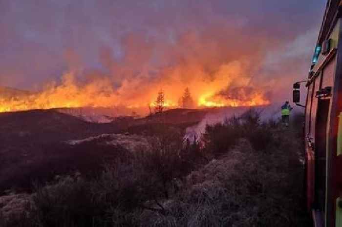 Massive Scottish wildfire still burning after four days