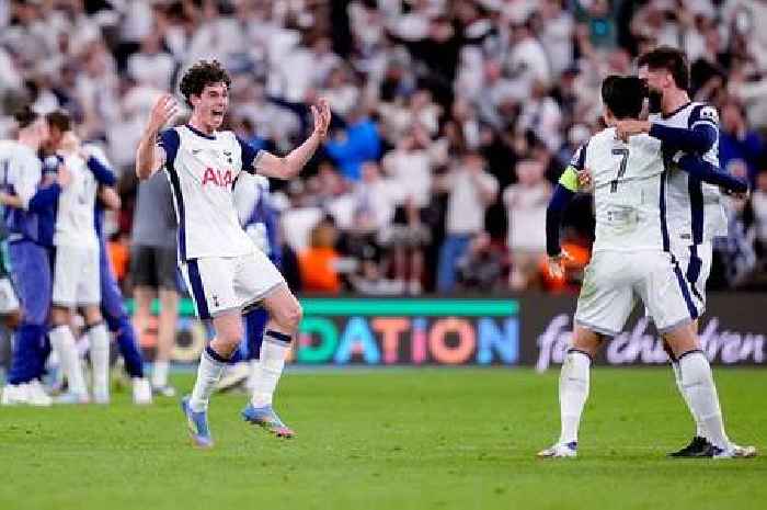 Archie Gray's touching full-time moment with Ange Postecoglou after Tottenham Europa League win