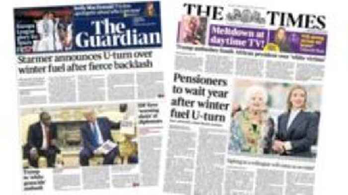 The Papers: Starmer's 'U-turn' and Trump 'ambush'