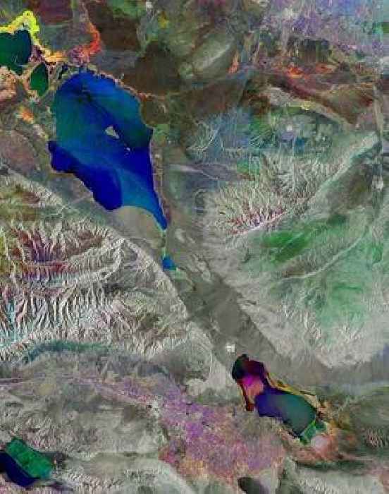 Earth from Space: Alakol, the multicoloured lake