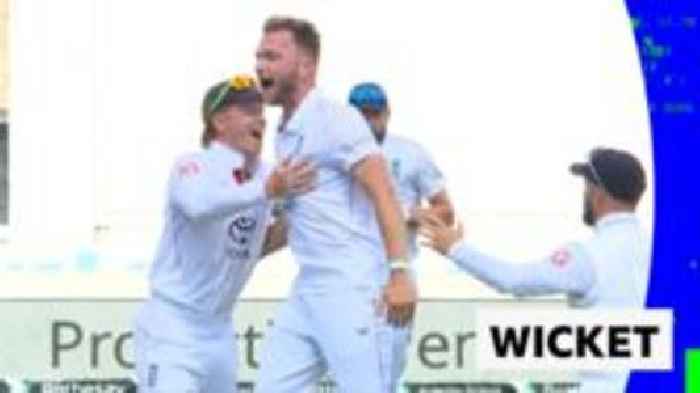 'He leaps with delight!' - Cook takes first Test wicket