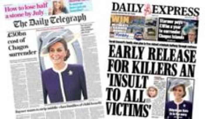 The Papers: 'Chagos surrender' and 'Shipshape Kate'
