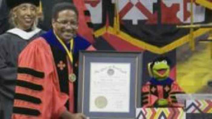 'Leap together' - watch Kermit's advice to graduating students