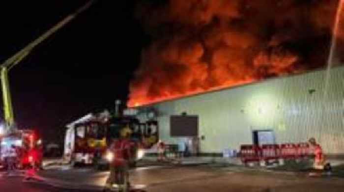 Firefighters tackle blaze at industrial unit