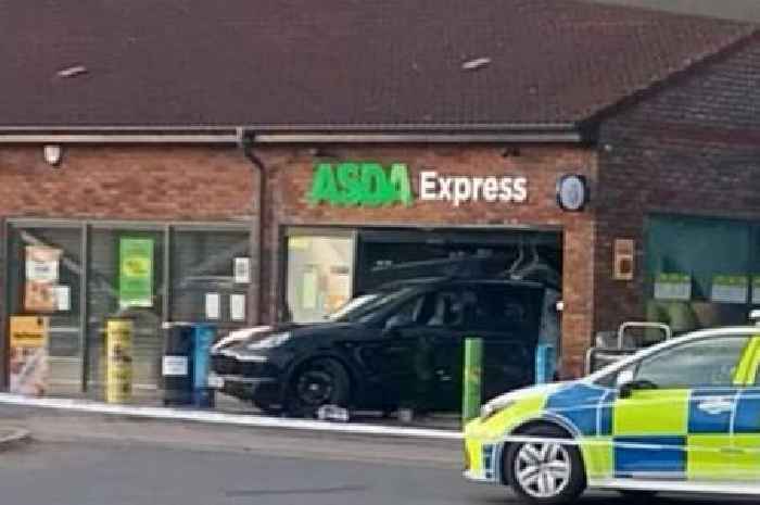 Ram-raiders ditch Porsche Cayenne in Asda after shop heist