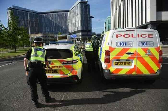Cops pictured at scene of Glasgow crossbow incident after man stormed hospital
