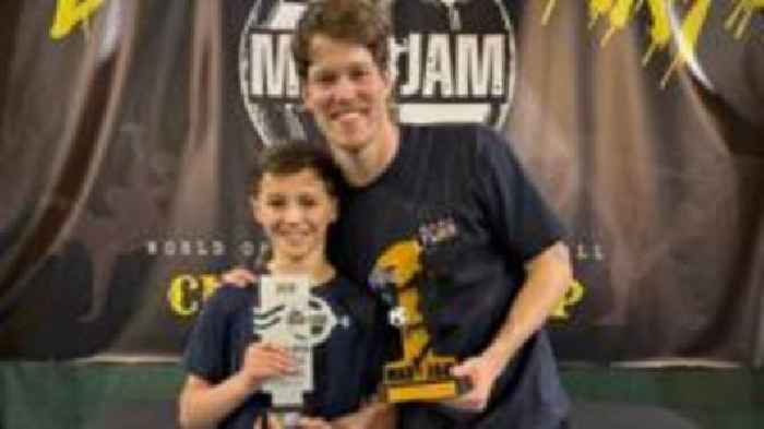Self-taught boy, 12, wins freestyle football award