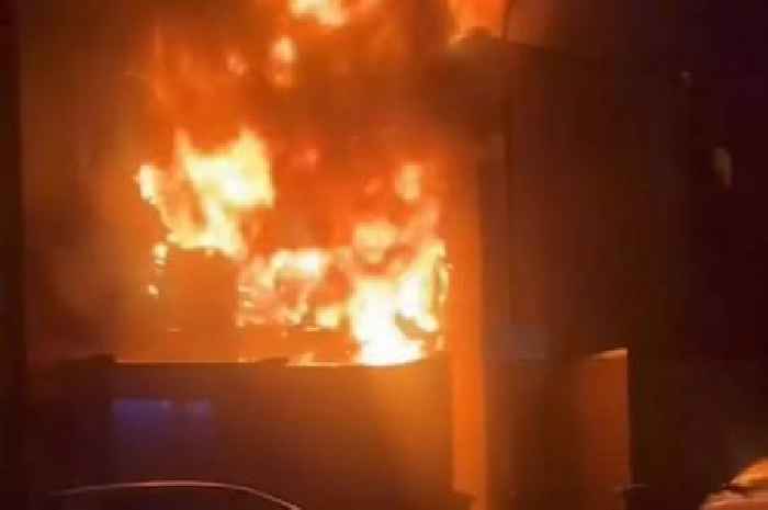 Fatal house fire that killed family seen in horrifying images as man arrested over 'murder'