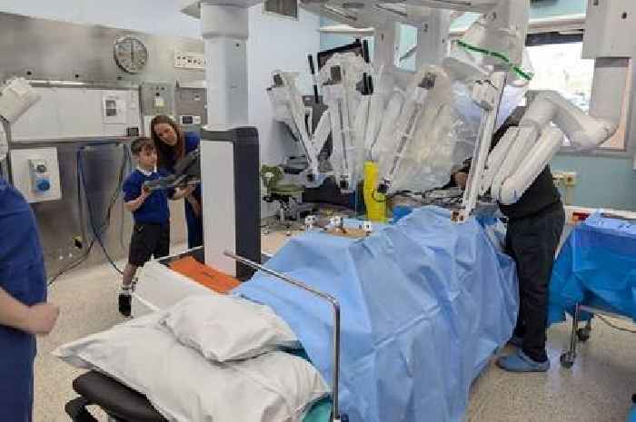 Pupils go hands-on with new £2m hospital robot they named HERO