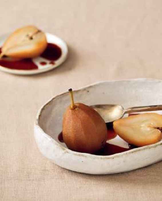 News24 | Sunday sweet treat: Rooibos-poached pears with Saffron ice cream