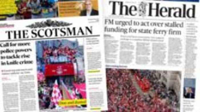 Scotland's papers: Knife crime call and ferry firm fears