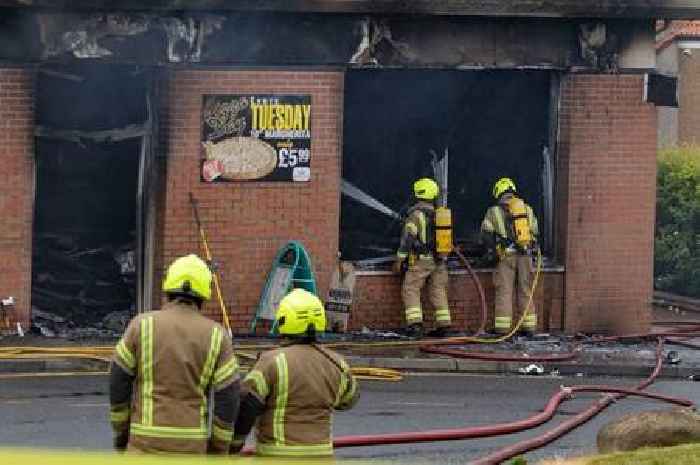 Scots chippy goes up in flames as emergency services rush to scene