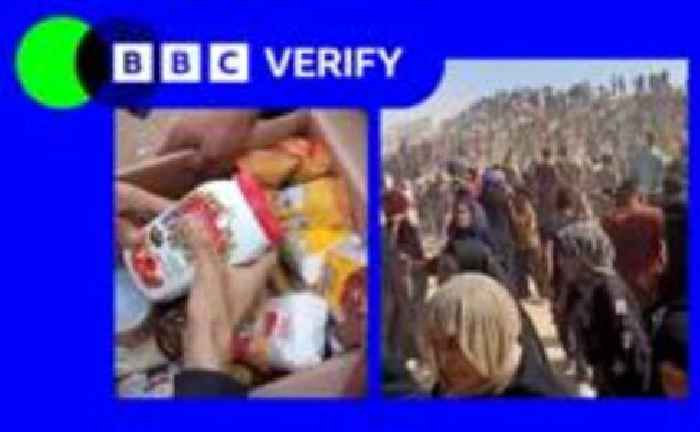 BBC Verify examines footage of chaos at aid site in Gaza