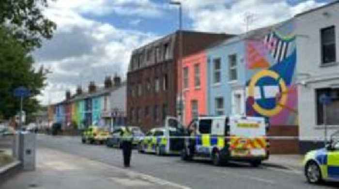Four in hospital after stabbing inside property
