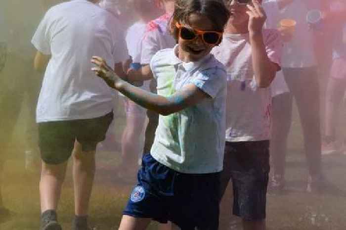 Pupils went wild as Tiverton school exploded into a rainbow of fun